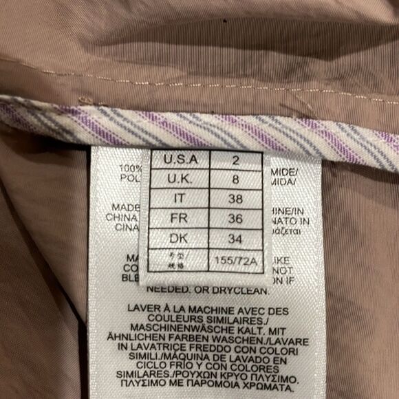 NEW! Brooks Brothers Women's Lightweight Water Repellant Trench Coat - 2 - $348 - Picture 5 of 11